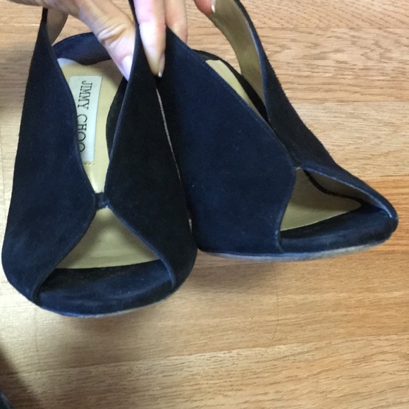 Jimmy Choo Suede Slingback Pumps - Picture 5 of 10